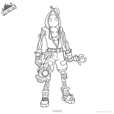 Free printable Peabody 02 Coloring Page - Free PDF Printable Fortnite Coloring Sheets coloring page